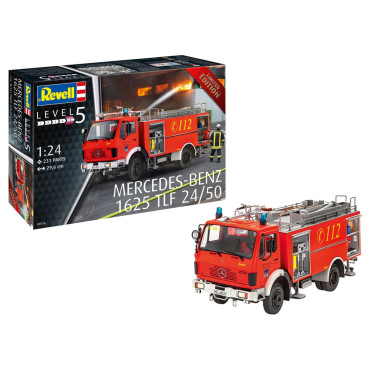 KIT PARA MONTAR REVELL CAMINHÃO DE BOMBEIROS MERCEDES BENZ 1625 TLF 24/50 1/24 231 PEÇAS REV 07516